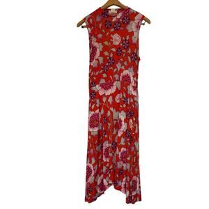 Maeve anthropologie womens orange floral sleeveless maxi dress. Size S. boho